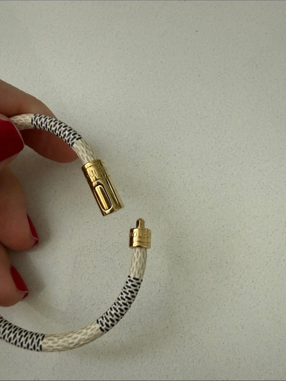 Louis Vuitton Damier Azur Keep It Bracelet